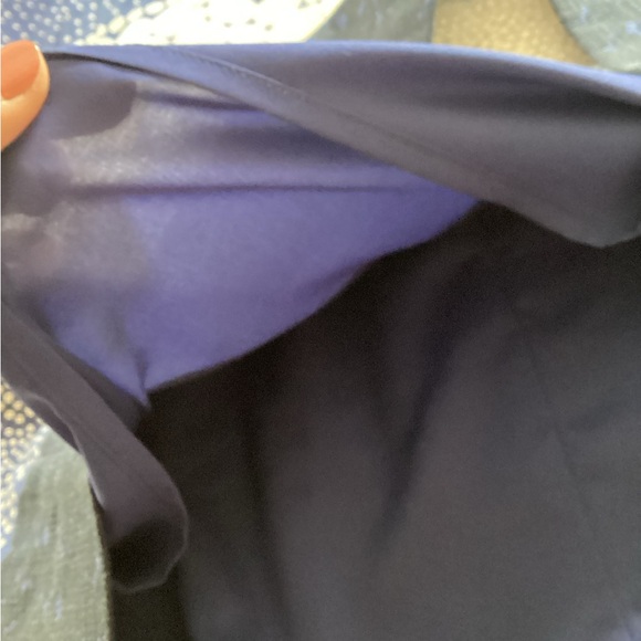 Marimekko Banana Republic Linen Blend Navy Blue Sleeveless Dress - Picture 9 of 11